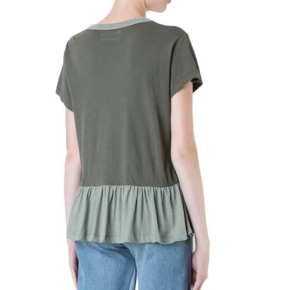 The Great. The Ruffle Tee Distressed Tee - Picture 9 of 10